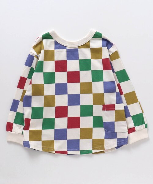 BREEZE（ブリーズ）の「【どっちも正解】DAISUKI 総柄ロンT（Tシャツ/カットソー・キッズ・レインボー/ピンク/その他3/イエロー/チェック/ブラウン/ドット/ブラック・110/130/100/80/140/120/90）」の8枚目の写真