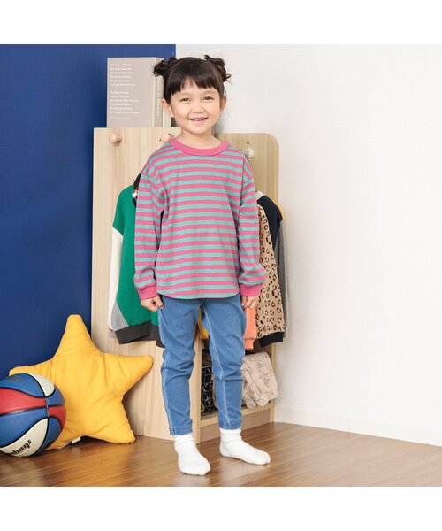 BREEZE（ブリーズ）の「【どっちも正解】DAISUKI 総柄ロンT（Tシャツ/カットソー・キッズ・レインボー/ピンク/その他3/イエロー/チェック/ブラウン/ドット/ブラック・110/130/100/80/140/120/90）」の15枚目の写真