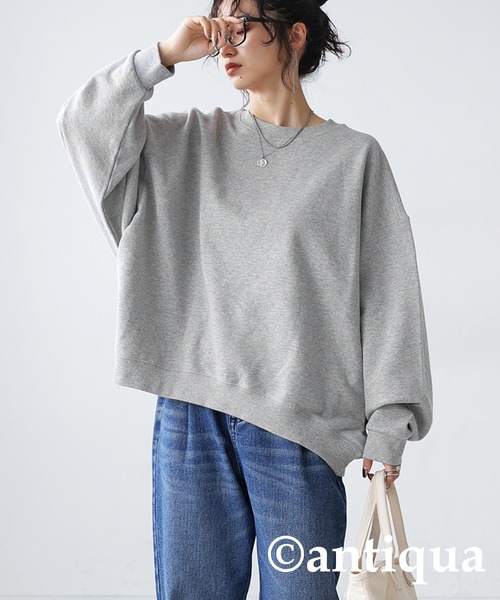 綿100%裏毛ドルマントレーナー（スウェット）｜antiqua（アンティカ