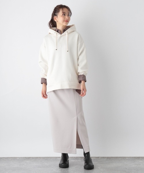 GLOBAL WORK（グローバルワーク）の「ライトクッションパーカー/906291（パーカー・レディース・アイボリー/グレイッシュベージュ/スミクロ/パープル系その他/ブラウン系その他・MEDIUM/LARGE）」の15枚目の写真