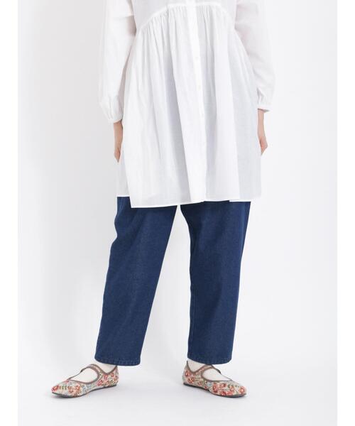 Samansa Mos2（サマンサ モスモス）の「デニムテーパードパンツ（デニムパンツ・レディース・ブルー・F）」の3枚目の写真