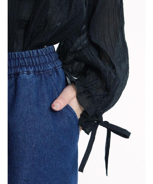 Samansa Mos2（サマンサ モスモス）の「デニムテーパードパンツ（デニムパンツ・レディース・ブルー・F）」の14枚目の写真