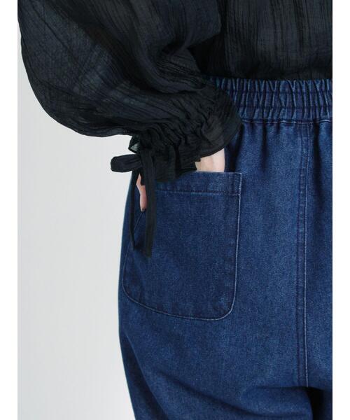 Samansa Mos2（サマンサ モスモス）の「デニムテーパードパンツ（デニムパンツ・レディース・ブルー・F）」の15枚目の写真