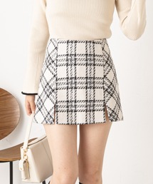 Chico | チェック切替スリットミニスカパン(スカート)