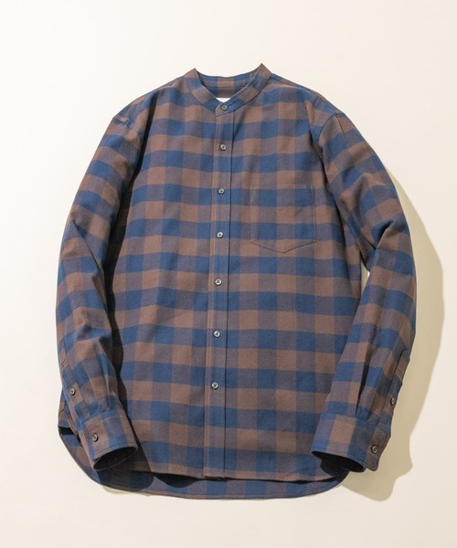 URBAN RESEARCH ROSSO MEN(アーバンリサーチロッソメン)の「『抗菌/防臭』『XXLサイズあり』ハイパフォーマンスフランネルバンドカラーシャツ(シャツ/ブラウス・メンズ・ブラック/ネイビー/ブラウン系その他/グレー/ボルドー/ブルー系その他/アイボリー/グレー系その他/カーキ・LARGE/MEDIUM/SMALL/XX-LARGE/X-LARGE)」の5枚目の写真