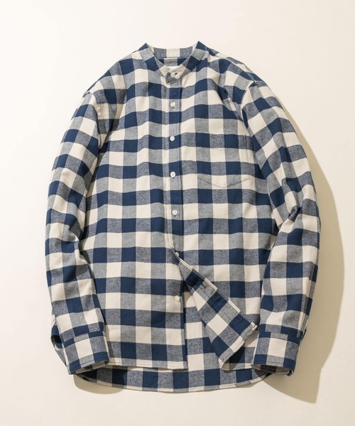 URBAN RESEARCH ROSSO MEN(アーバンリサーチロッソメン)の「『抗菌/防臭』『XXLサイズあり』ハイパフォーマンスフランネルバンドカラーシャツ(シャツ/ブラウス・メンズ・ブラック/ネイビー/ブラウン系その他/グレー/ボルドー/ブルー系その他/アイボリー/グレー系その他/カーキ・LARGE/MEDIUM/SMALL/XX-LARGE/X-LARGE)」の8枚目の写真