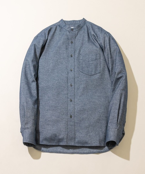 URBAN RESEARCH ROSSO MEN(アーバンリサーチロッソメン)の「『抗菌/防臭』『XXLサイズあり』ハイパフォーマンスフランネルバンドカラーシャツ(シャツ/ブラウス・メンズ・ブラック/ネイビー/ブラウン系その他/グレー/ボルドー/ブルー系その他/アイボリー/グレー系その他/カーキ・LARGE/MEDIUM/SMALL/XX-LARGE/X-LARGE)」の7枚目の写真