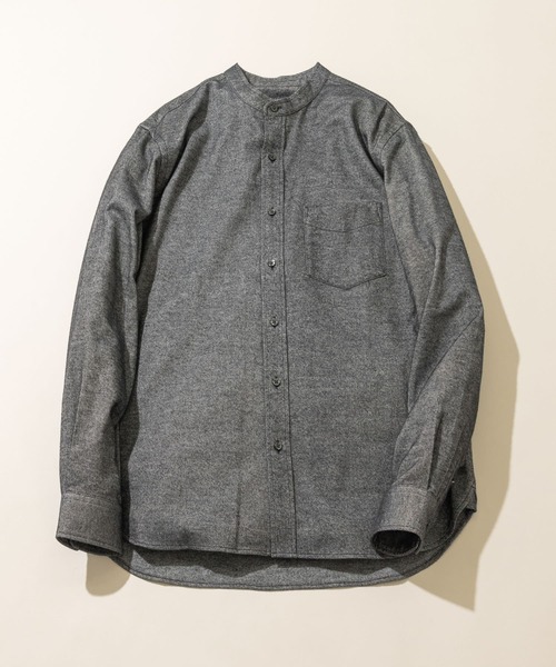 URBAN RESEARCH ROSSO MEN(アーバンリサーチロッソメン)の「『抗菌/防臭』『XXLサイズあり』ハイパフォーマンスフランネルバンドカラーシャツ(シャツ/ブラウス・メンズ・ブラック/ネイビー/ブラウン系その他/グレー/ボルドー/ブルー系その他/アイボリー/グレー系その他/カーキ・LARGE/MEDIUM/SMALL/XX-LARGE/X-LARGE)」の2枚目の写真
