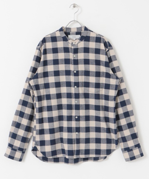 URBAN RESEARCH ROSSO MEN(アーバンリサーチロッソメン)の「『抗菌/防臭』『XXLサイズあり』ハイパフォーマンスフランネルバンドカラーシャツ(シャツ/ブラウス・メンズ・ブラック/ネイビー/ブラウン系その他/グレー/ボルドー/ブルー系その他/アイボリー/グレー系その他/カーキ・LARGE/MEDIUM/SMALL/XX-LARGE/X-LARGE)」の18枚目の写真
