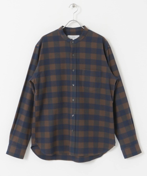 URBAN RESEARCH ROSSO MEN(アーバンリサーチロッソメン)の「『抗菌/防臭』『XXLサイズあり』ハイパフォーマンスフランネルバンドカラーシャツ(シャツ/ブラウス・メンズ・ブラック/ネイビー/ブラウン系その他/グレー/ボルドー/ブルー系その他/アイボリー/グレー系その他/カーキ・LARGE/MEDIUM/SMALL/XX-LARGE/X-LARGE)」の20枚目の写真