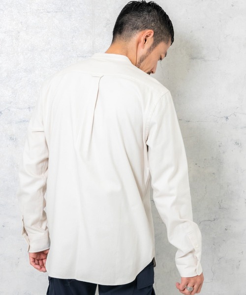 URBAN RESEARCH ROSSO MEN(アーバンリサーチロッソメン)の「『抗菌/防臭』『XXLサイズあり』ハイパフォーマンスフランネルバンドカラーシャツ(シャツ/ブラウス・メンズ・ブラック/ネイビー/ブラウン系その他/グレー/ボルドー/ブルー系その他/アイボリー/グレー系その他/カーキ・LARGE/MEDIUM/SMALL/XX-LARGE/X-LARGE)」の21枚目の写真