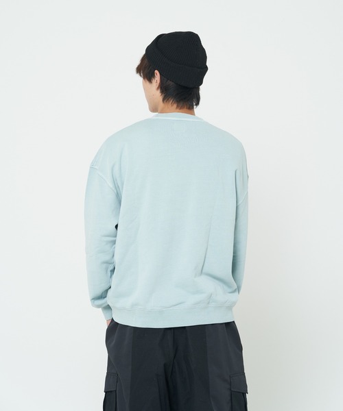 ROUGH TRADE(ラフトレード)の「裏毛ピグメント加工重ねロゴトレーナー(M1)(スウェット・メンズ・ピンク/ミント/ナチュラル/ブラック・M/L/XL)」の12枚目の写真