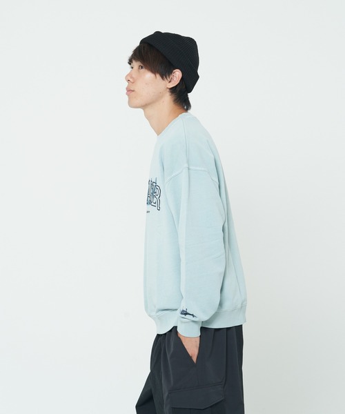 ROUGH TRADE(ラフトレード)の「裏毛ピグメント加工重ねロゴトレーナー(M1)(スウェット・メンズ・ピンク/ミント/ナチュラル/ブラック・M/L/XL)」の11枚目の写真