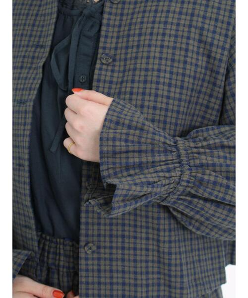 Samansa Mos2(サマンサ モスモス)の「ノーカラージャケット(ノーカラージャケット・レディース・チャコールグレー/ブルー/ブラック/ベージュ・F)」の19枚目の写真