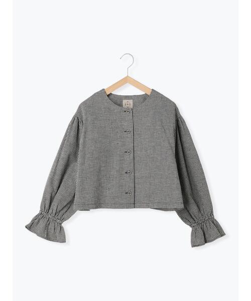 Samansa Mos2(サマンサ モスモス)の「ノーカラージャケット(ノーカラージャケット・レディース・チャコールグレー/ブルー/ブラック/ベージュ・F)」の15枚目の写真