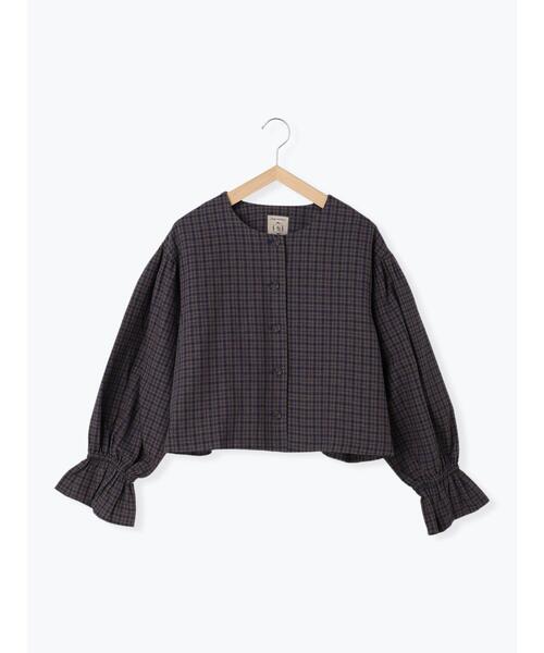 Samansa Mos2(サマンサ モスモス)の「ノーカラージャケット(ノーカラージャケット・レディース・チャコールグレー/ブルー/ブラック/ベージュ・F)」の13枚目の写真