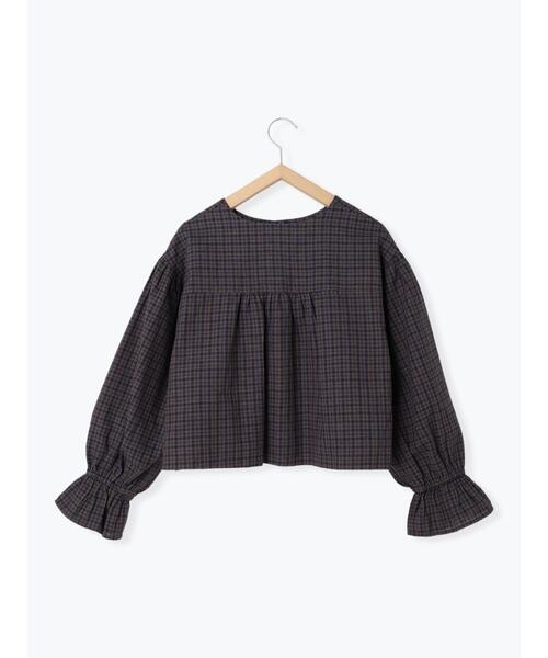 Samansa Mos2(サマンサ モスモス)の「ノーカラージャケット(ノーカラージャケット・レディース・チャコールグレー/ブルー/ブラック/ベージュ・F)」の12枚目の写真