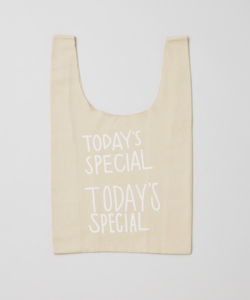 TODAY'S SPECIAL（トゥデイズスペシャル）の「【TODAY'S SPECIAL】WARM COTTON MARCHE BAG M ベージュ/361312（エコバッグ/サブバッグ・レディース・ベージュ・MEDIUM）」の2枚目の写真