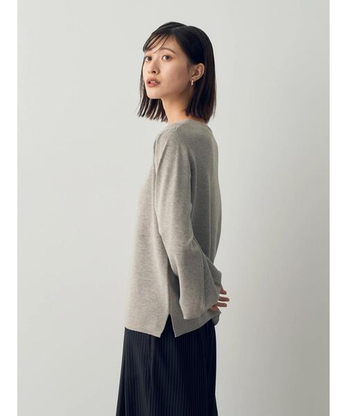 YECCA VECCA（イェッカヴェッカ）の「ボリューム袖ニット（ニット/セーター・レディース・グレイッシュベージュ/ブラック/ボルドー/アイボリー・FREE）」の7枚目の写真