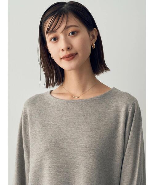 YECCA VECCA（イェッカヴェッカ）の「ボリューム袖ニット（ニット/セーター・レディース・グレイッシュベージュ/ブラック/ボルドー/アイボリー・FREE）」の9枚目の写真