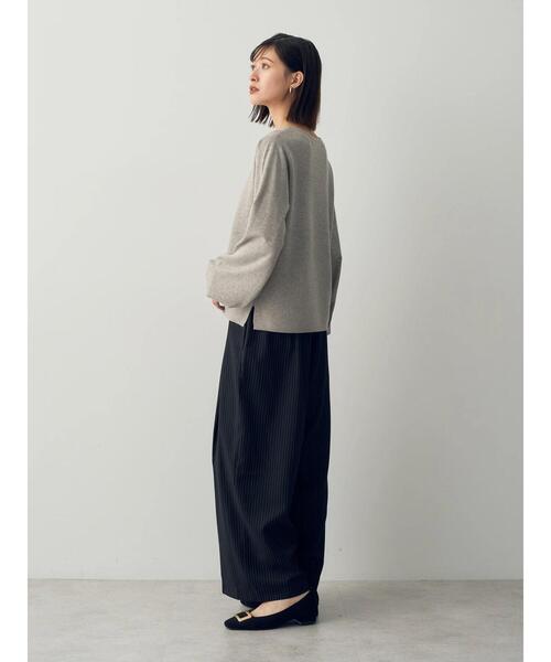 YECCA VECCA（イェッカヴェッカ）の「ボリューム袖ニット（ニット/セーター・レディース・グレイッシュベージュ/ブラック/ボルドー/アイボリー・FREE）」の14枚目の写真