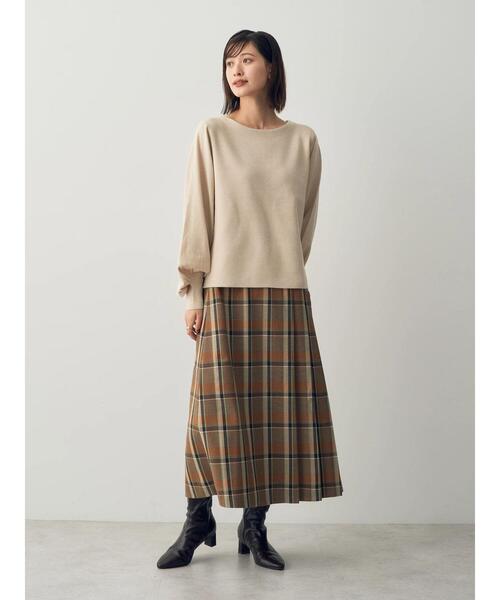 YECCA VECCA（イェッカヴェッカ）の「ボリューム袖ニット（ニット/セーター・レディース・グレイッシュベージュ/ブラック/ボルドー/アイボリー・FREE）」の20枚目の写真