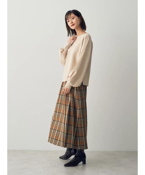 YECCA VECCA（イェッカヴェッカ）の「ボリューム袖ニット（ニット/セーター・レディース・グレイッシュベージュ/ブラック/ボルドー/アイボリー・FREE）」の22枚目の写真