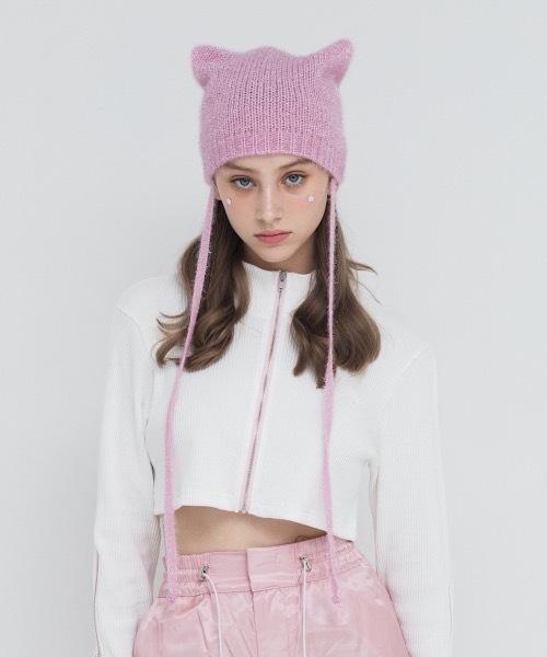 lilLilly（リルリリー）の「クロップドチャームリブトップス（カーディガン/ボレロ・レディース・ブラック/ホワイト/グレー・FREE）」の14枚目の写真