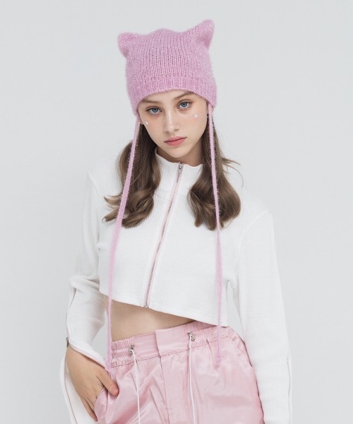 lilLilly（リルリリー）の「クロップドチャームリブトップス（カーディガン/ボレロ・レディース・ブラック/ホワイト/グレー・FREE）」の6枚目の写真