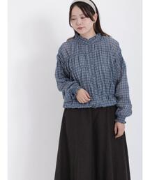 Samansa Mos2 | シャーリングブラウス(シャツ/ブラウス)