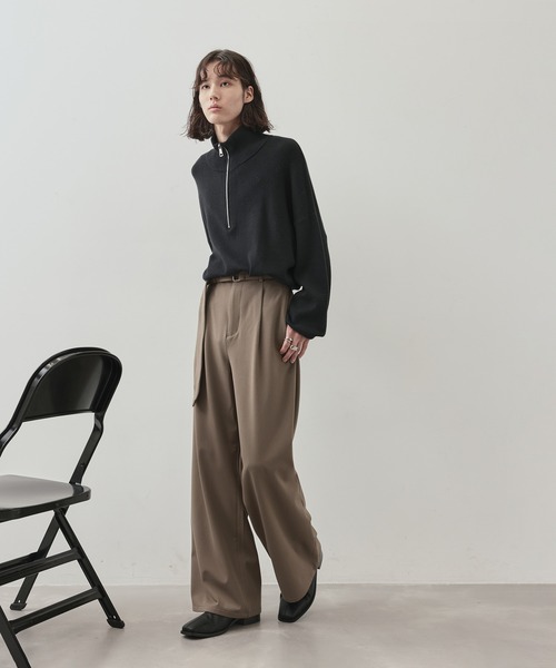 JUNRED（ジュンレッド）の「ベルテッドワイドフレアパンツ（その他パンツ・メンズ・ベージュ系その他/ブラック・L/M/S）」の10枚目の写真