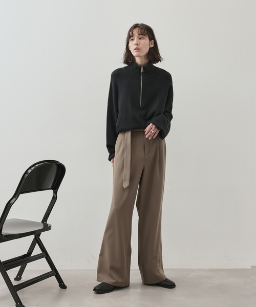 JUNRED（ジュンレッド）の「ベルテッドワイドフレアパンツ（その他パンツ・メンズ・ベージュ系その他/ブラック・L/M/S）」の11枚目の写真