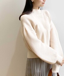 OPAQUE.CLIP | ハイネックボリュームスリーブリブニット【洗濯機洗い可】(ニット/セーター)