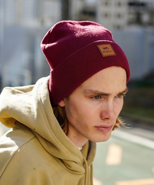 RVCA（ルーカ）の「RVCA メンズ  VA ATW BEANIE ビーニー【2023年冬モデル】/ルーカニットキャップ・ビーニー（ニットキャップ/ビーニー・メンズ・ブルー/ブラック/エンジ・FREE）」の2枚目の写真
