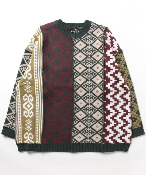 チャイハネ（チャイハネ）の「【チャイハネ】ウムトMEN'Sニットプルオーバー（ニット/セーター・メンズ・ブラック/オレンジ/グリーン・FREE）」の3枚目の写真