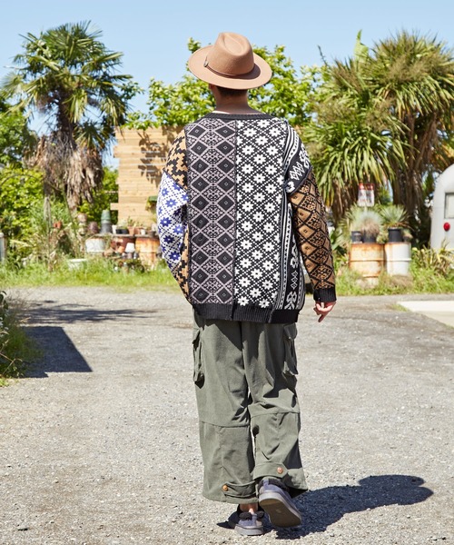 チャイハネ（チャイハネ）の「【チャイハネ】ウムトMEN'Sニットプルオーバー（ニット/セーター・メンズ・ブラック/オレンジ/グリーン・FREE）」の11枚目の写真