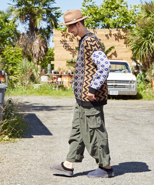 チャイハネ（チャイハネ）の「【チャイハネ】ウムトMEN'Sニットプルオーバー（ニット/セーター・メンズ・ブラック/オレンジ/グリーン・FREE）」の13枚目の写真