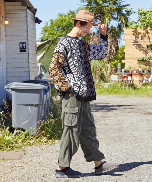 チャイハネ（チャイハネ）の「【チャイハネ】ウムトMEN'Sニットプルオーバー（ニット/セーター・メンズ・ブラック/オレンジ/グリーン・FREE）」の14枚目の写真