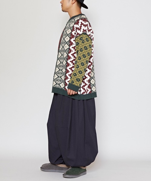 チャイハネ（チャイハネ）の「【チャイハネ】ウムトMEN'Sニットプルオーバー（ニット/セーター・メンズ・ブラック/オレンジ/グリーン・FREE）」の17枚目の写真