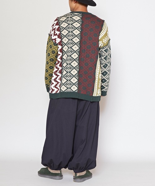 チャイハネ（チャイハネ）の「【チャイハネ】ウムトMEN'Sニットプルオーバー（ニット/セーター・メンズ・ブラック/オレンジ/グリーン・FREE）」の19枚目の写真