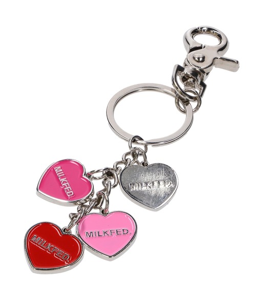 MILKFED.(ミルクフェド)の「HEARTS KEYCHAIN(キーホルダー・レディース・レッド/ブルー/ライトパープル・ONE SIZE)」の5枚目の写真