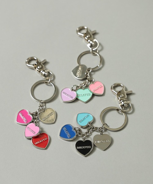 MILKFED.(ミルクフェド)の「HEARTS KEYCHAIN(キーホルダー・レディース・レッド/ブルー/ライトパープル・ONE SIZE)」の4枚目の写真