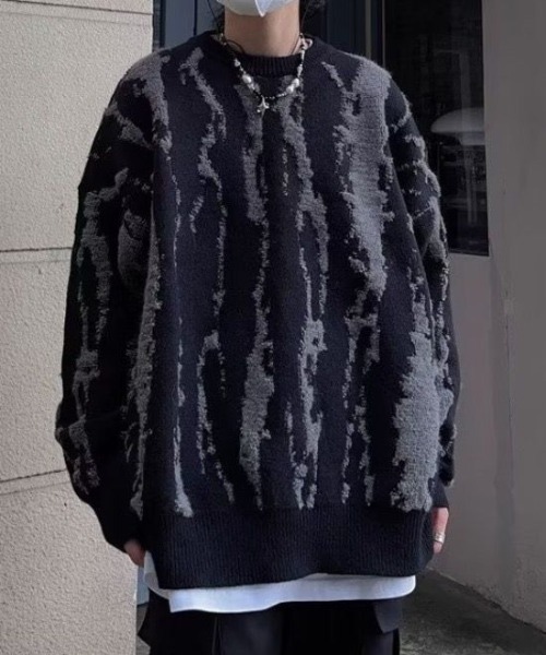 セール】総柄ボアニット（ニット/セーター）｜B.R.U（ブル）の