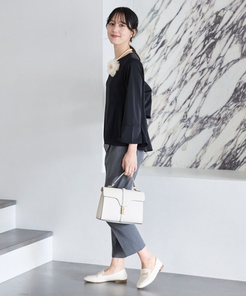 GLOBAL WORK（グローバルワーク）の「スペ軽メタル2WAYBAG/985934（ショルダーバッグ・レディース・アイボリー/ブラック/ベージュ・ONE SIZE）」の8枚目の写真