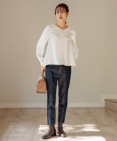 GLOBAL WORK（グローバルワーク）の「スペ軽メタル2WAYBAG/985934（ショルダーバッグ・レディース・アイボリー/ブラック/ベージュ・ONE SIZE）」の14枚目の写真