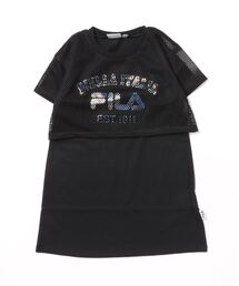 フィラ　ワンピース　ブラック　S FILA】Aラインワンピース ブラックサックス 5Sサイズ ビーチ
