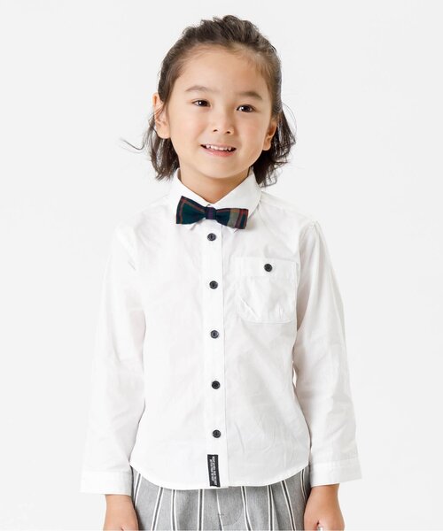 F.O.KIDS(エフオーキッズ)の「タイ付きシャツ(シャツ/ブラウス・キッズ・チェック/オフホワイト/ストライプ・110/120/130/90/100/80/140/95)」の2枚目の写真