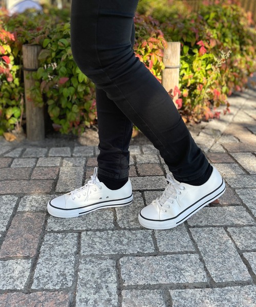LUGG NAGG（ラグナグ）の「【addottona】ローカットキャンバススニーカー【撥水】（スニーカー・レディース・ベージュ/オフホワイト/ライトグリーン/スミクロ/アニマル・M/L）」の9枚目の写真