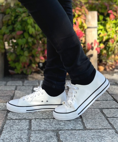 LUGG NAGG（ラグナグ）の「【addottona】ローカットキャンバススニーカー【撥水】（スニーカー・レディース・ベージュ/オフホワイト/ライトグリーン/スミクロ/アニマル・M/L）」の10枚目の写真