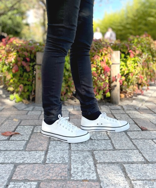 LUGG NAGG（ラグナグ）の「【addottona】ローカットキャンバススニーカー【撥水】（スニーカー・レディース・ベージュ/オフホワイト/ライトグリーン/スミクロ/アニマル・M/L）」の12枚目の写真